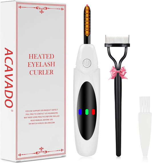 Heated Eyelash Curler Professional- Super Fast Heating, Naturally Lashes Curling with Innovative ARC Desigh, Perfect Fit Lash, Quick Type-C Rechargeable, 3 Heating Mode, Anti-Burn Eyelid