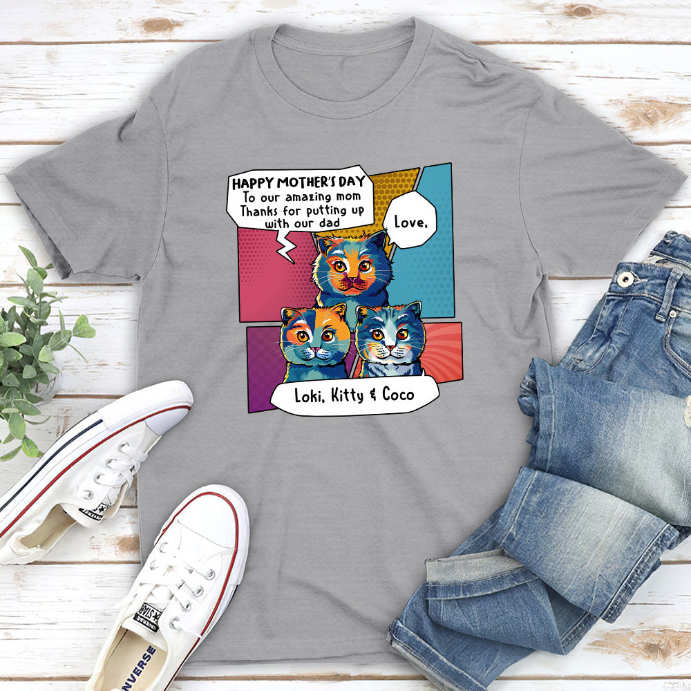 Amazing Cat Dad - Personalized Custom Unisex T-shirt