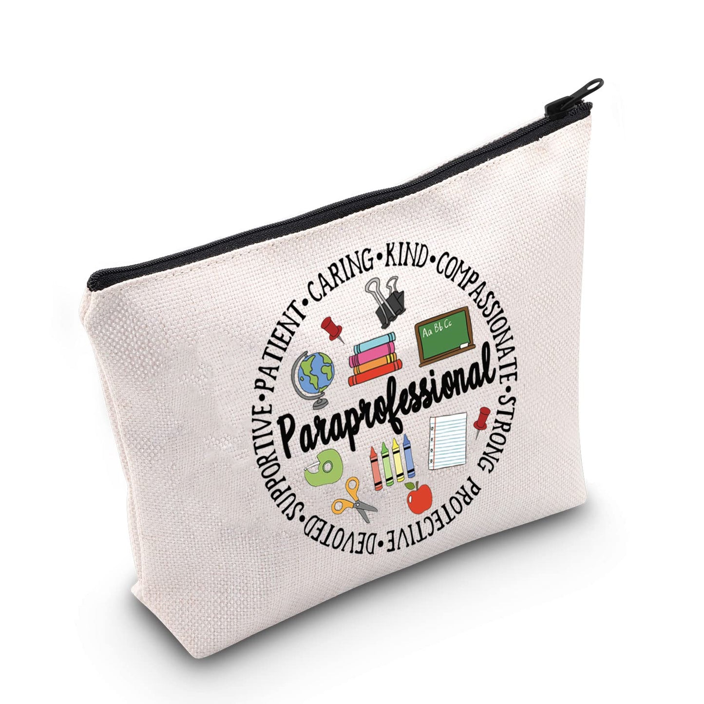 POFULL Para Appreciation Gift Thank You Gift for Paraeducator Teacher Assistant Paraprofessional Travel Accessories Toiletry Bag (Paraprofessional bag)