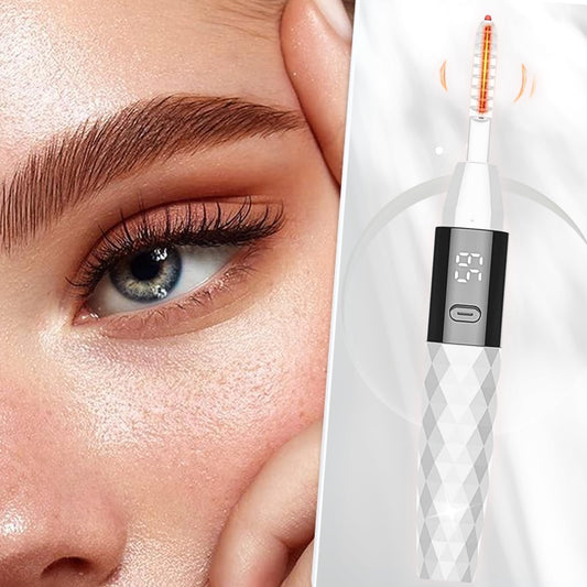 Heated Eyelash Curler, Electric Eyelash Curler, USB Rechargeable Lash Curler, Anti-Burn Quick Heating Natural Curl Eyelash Curlers for 24H Long Lasting, Ultramate Design, White-B