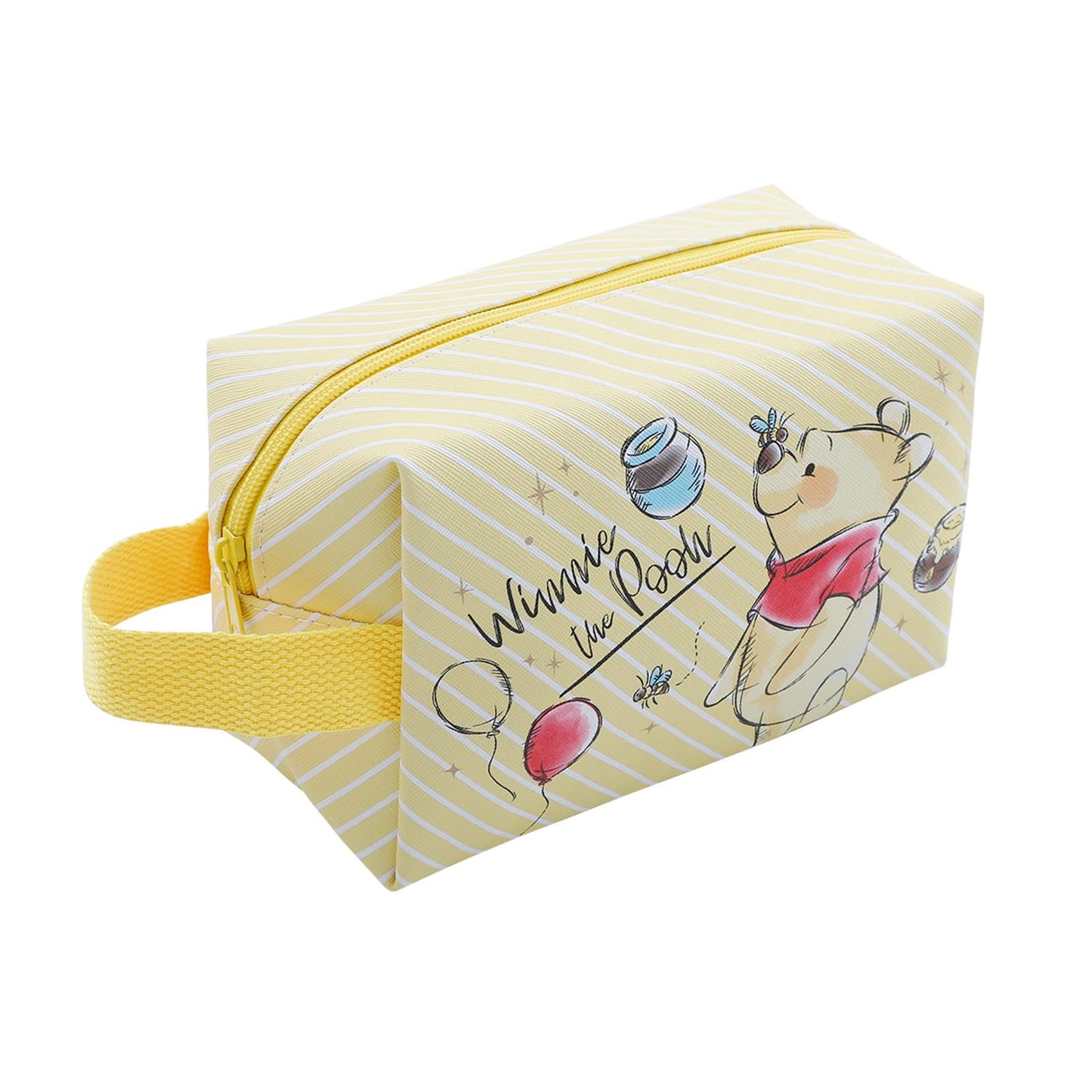 G-Ahora Pooh Square Makeup Bag Pooh Bear Cosmetic Bags Zipper Pouch Bag Pooh Piglet Toiletry Bag for Grils Women(MU-Pooh)