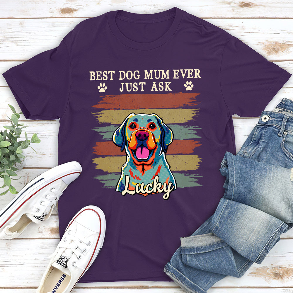 Best Dog Mom/Dad Ever Popart - Personalized Custom Unisex T-shirt