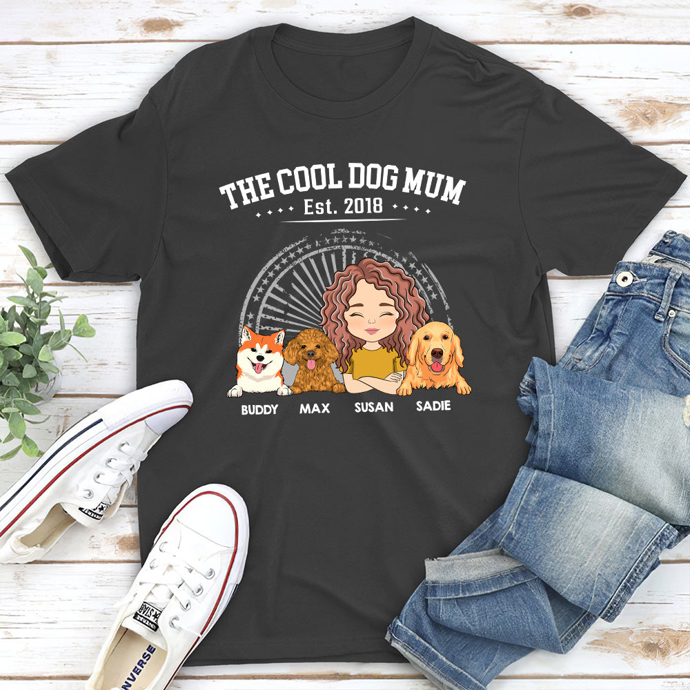 The Cool Dog Dad - Personalized Custom Unisex T-shirt