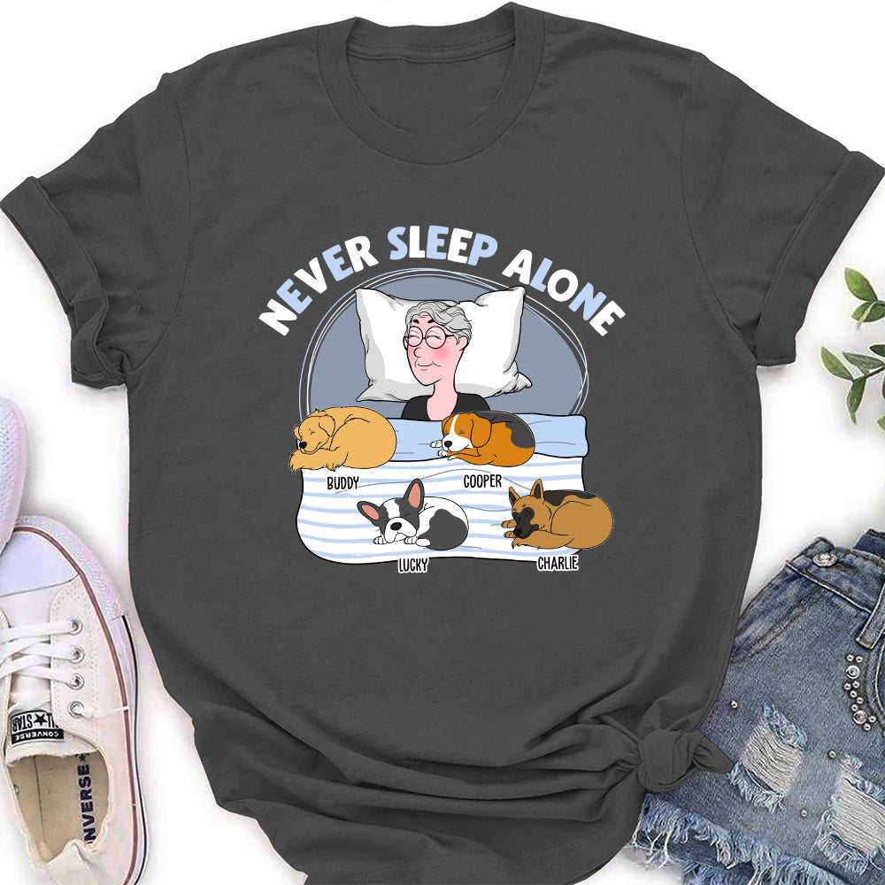Never Sleep Alone - Personalized Custom Women's T-shirt