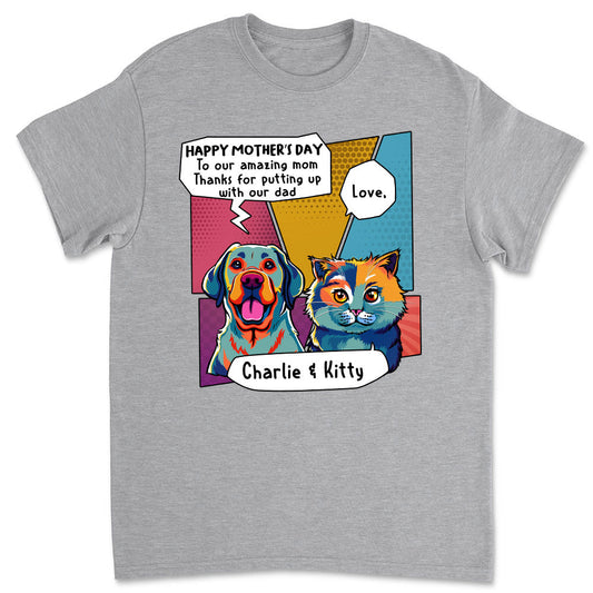 Pop Art Amazing Pet Dad - Personalized Custom Premium T-shirt