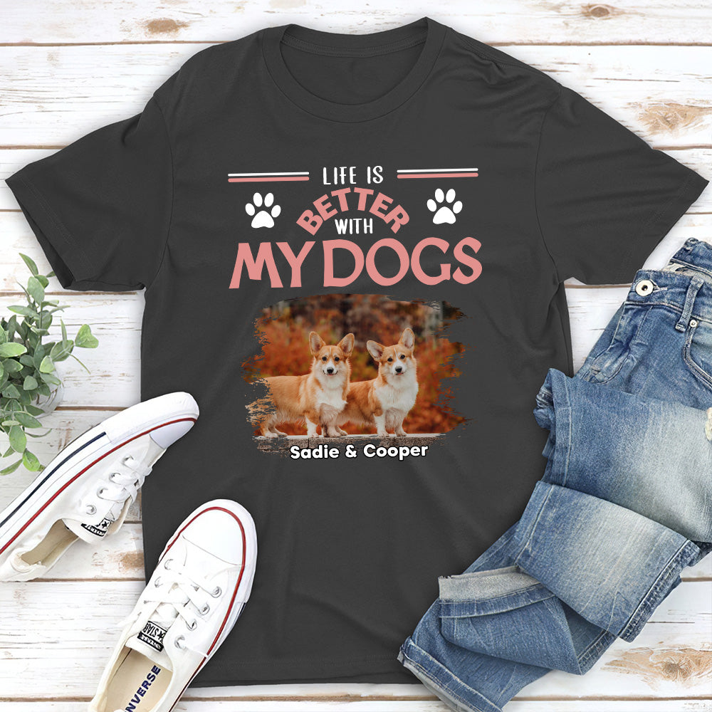 Better With My Fur Kids - Personalized Custom Unisex T-shirt