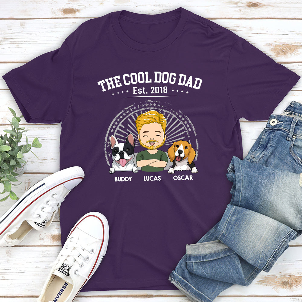 The Cool Dog Dad - Personalized Custom Unisex T-shirt