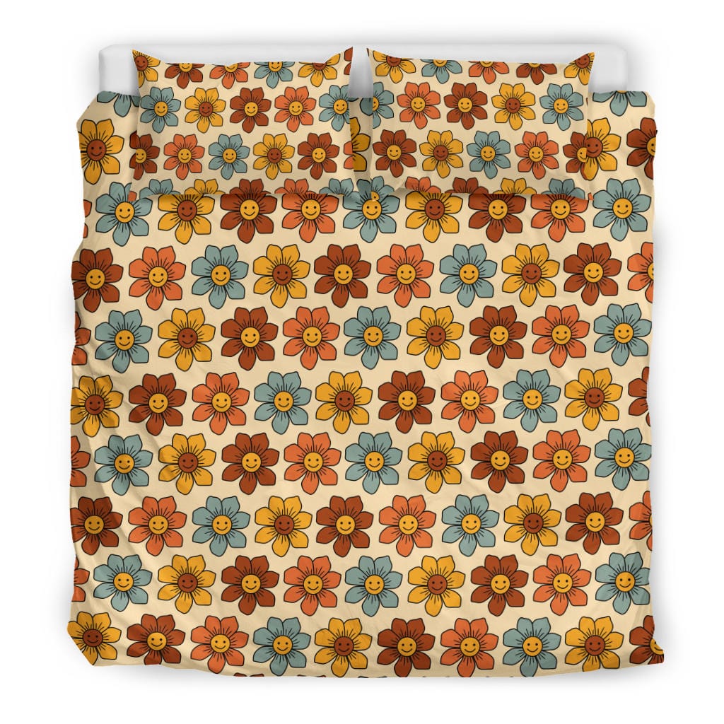 Smiling Flowers Duvet Cover Quilt, Doona & Duvet Covers