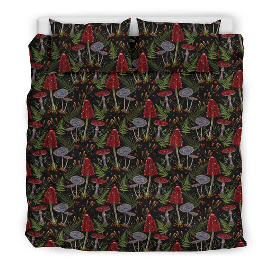 Red Mushrooms Quilt, Doona & Duvet Covers