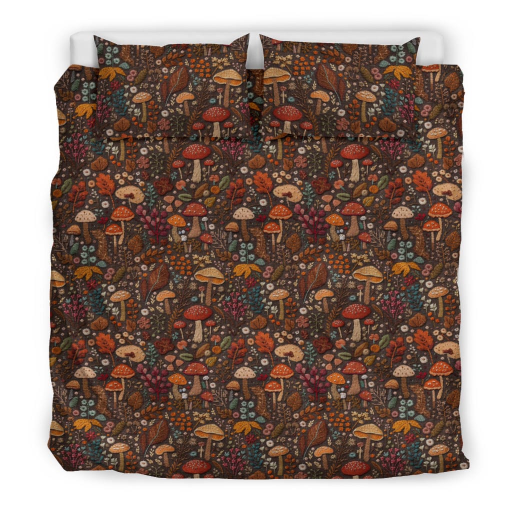 Brown Mushrooms Quilt, Doona & Duvet Covers