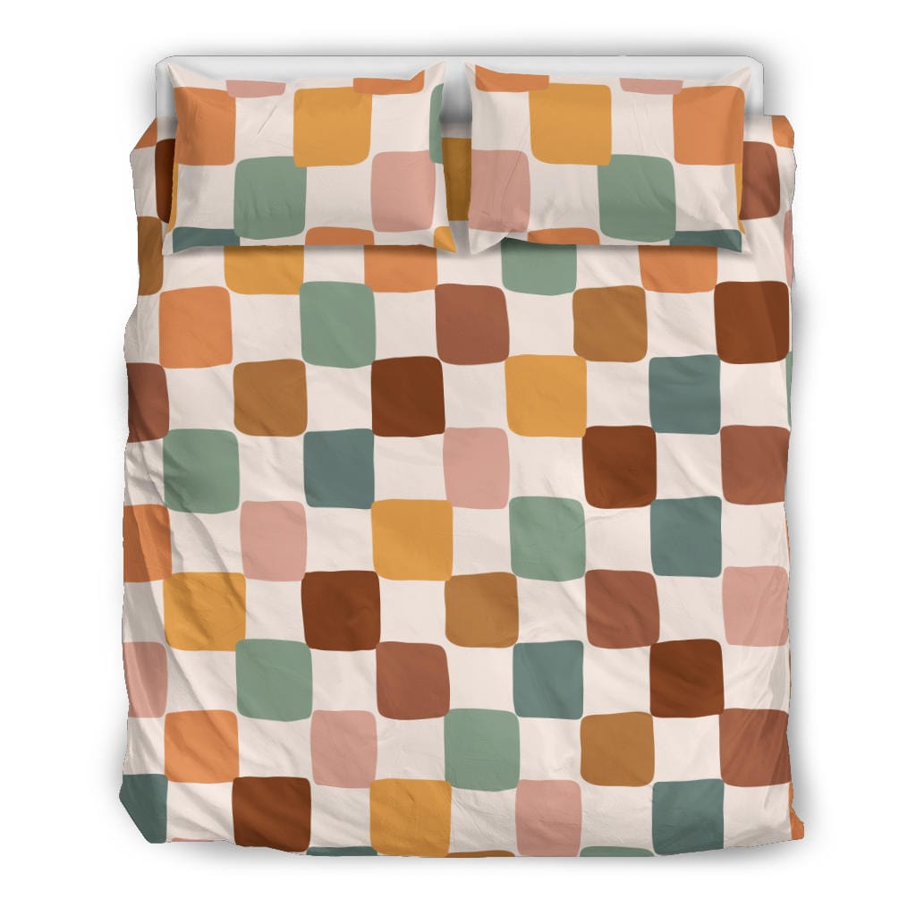 Boho Checkered Quilt, Doona & Duvet Covers