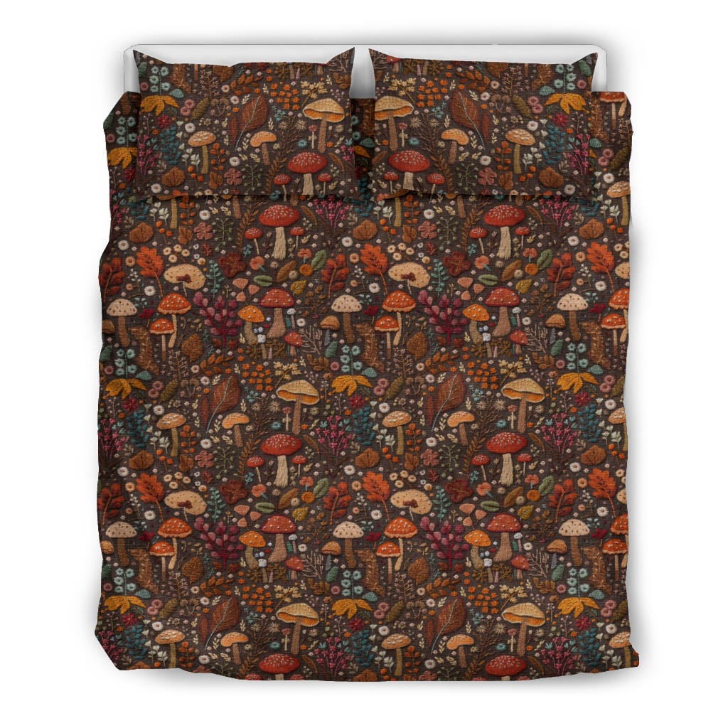 Brown Mushrooms Quilt, Doona & Duvet Covers