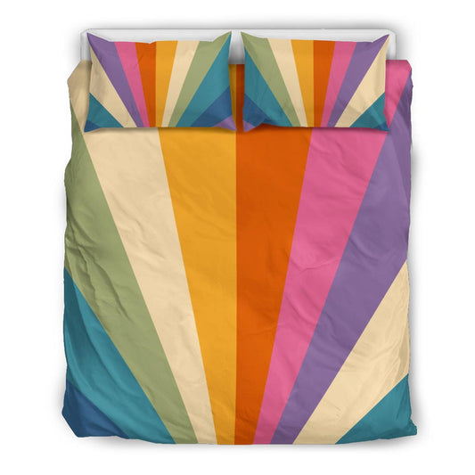 Retro Sun Rays Non Outlined Quilt, Doona & Duvet Covers