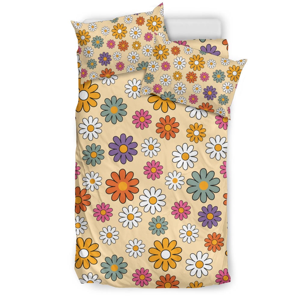 Boho Hippie Daisies Quilt, Doona & Duvet Covers