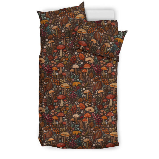 Brown Mushrooms Quilt, Doona & Duvet Covers