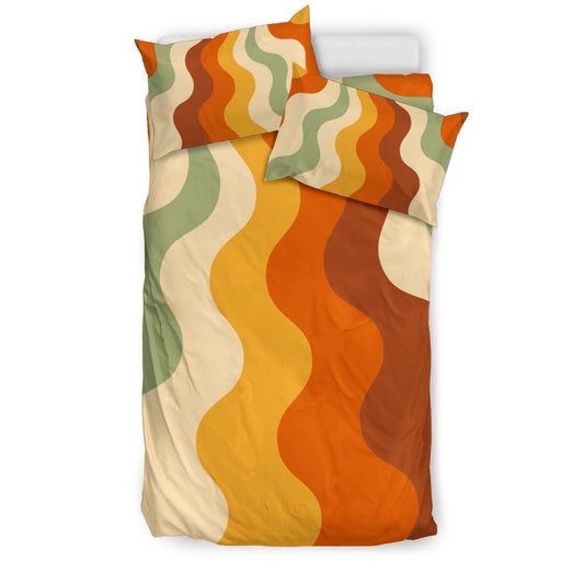 Cascading Retro Vibes Non Outlined Quilt, Doona & Duvet Covers