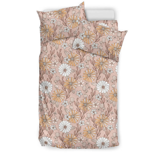 Creamy Flowers Quilt, Doona & Duvet Covers