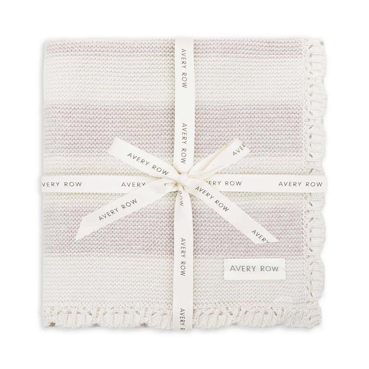 Stripe Knit Blanket - Oat Melange