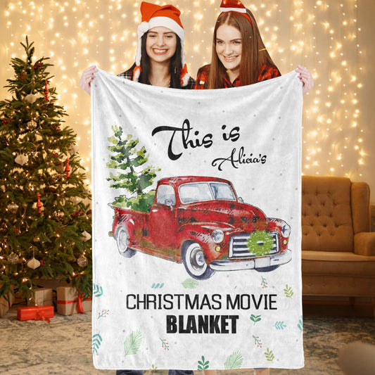 Custom Name Blanket Christmas Movie Blanket Personalized Christmas Gift