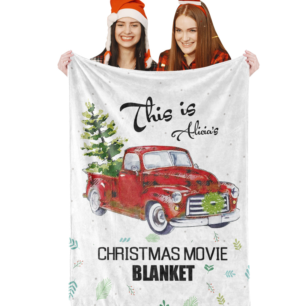 Custom Name Blanket Christmas Movie Blanket Personalized Christmas Gift