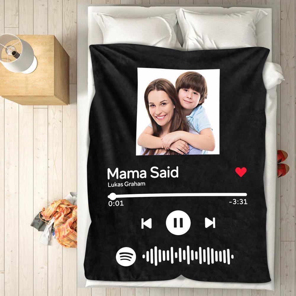 Scannable Spotify Code Blankets and Pillows Set Home Decor