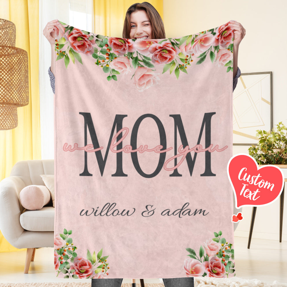 Custom Engraved Blanket Flowers Commemorate Mother's Day Gifts