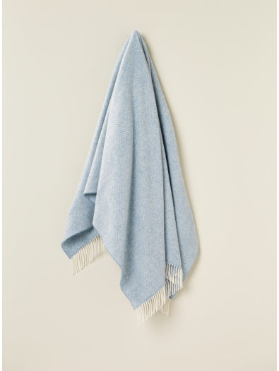 Bronte by Moon Herringbone Aqua Blue