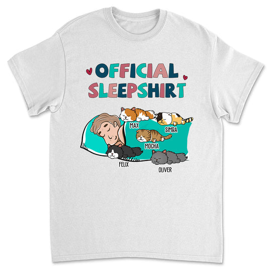 Cat Official Sleepshirt - Personalized Custom Unisex T-shirt