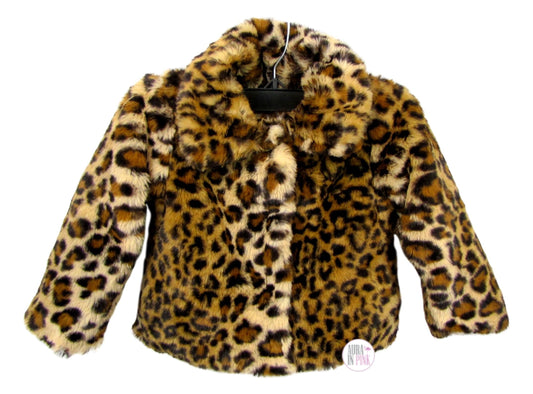 C&C California Leopard Print Faux Fur Plush Coat