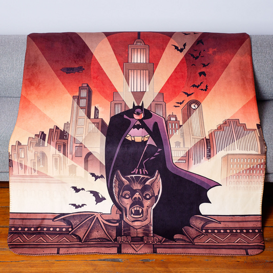 BATMAN Deco Detective Sherpa Throw Blanket