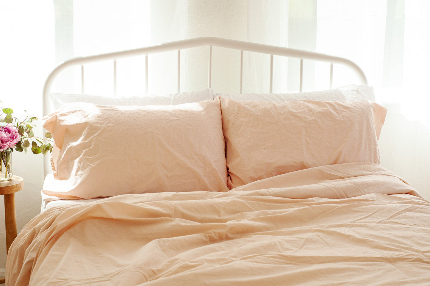 Nest Bedding® Crinkle Percale Organic Cotton Duvet Cover Set + Shams