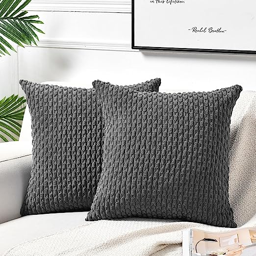 2 Packs Boho Cream Decorative Throw Pillow Covers 18x18 Inch for Couch Bed Sofa