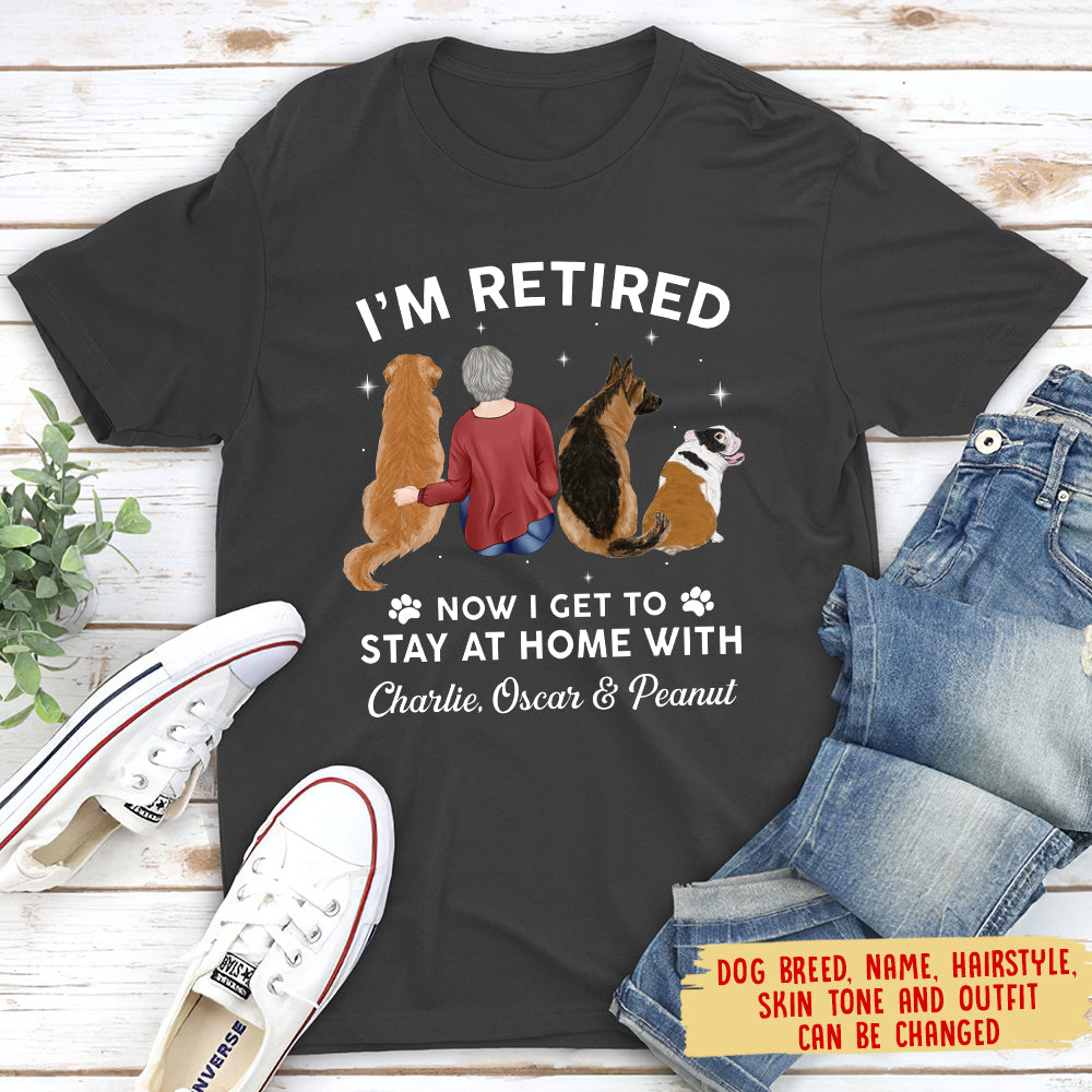Stay At Home With Dog - Personalized Custom Unisex T-shirt