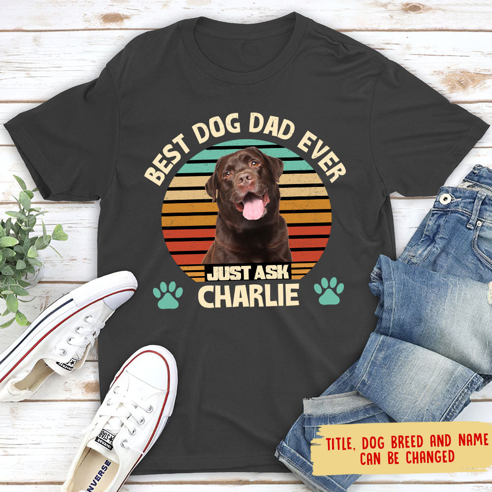 Best Dog Mom/Dad - Personalized Custom Photo Unisex T-shirt