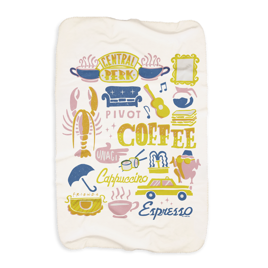Friends Coffee Sherpa Blanket