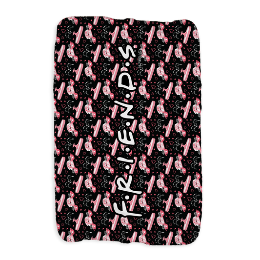 Friends Pink Central Perk Sherpa Blanket