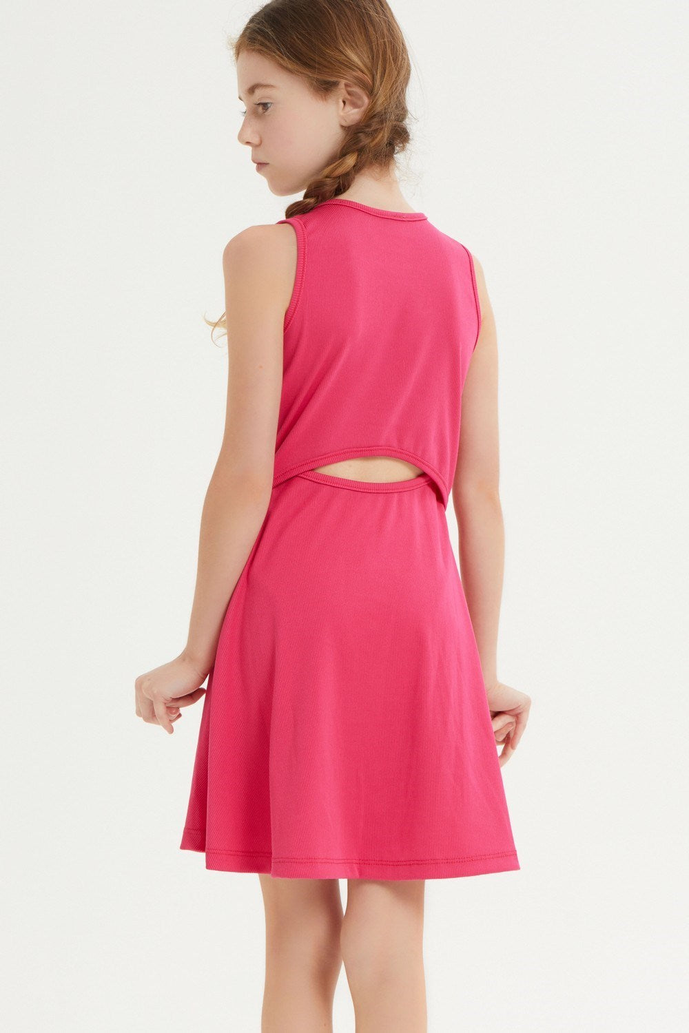 Sleeveless Fit & Flare Ribbed Dress (2 colors)