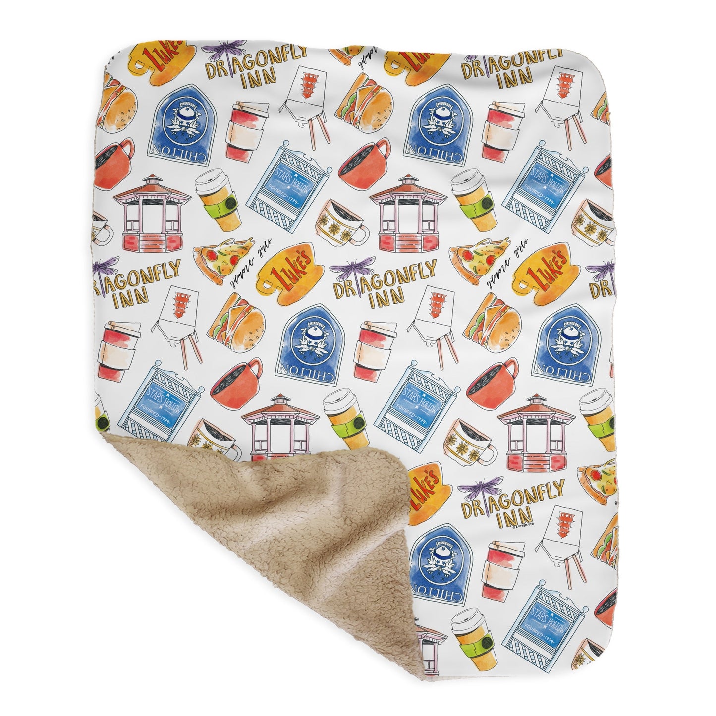 Gilmore Girls Stars Hollow Icons Sherpa Blanket