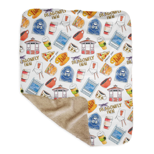 Gilmore Girls Stars Hollow Icons Sherpa Blanket