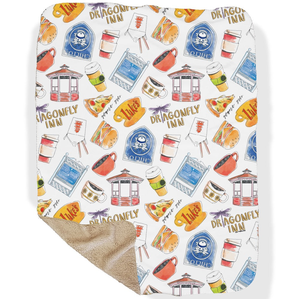 Gilmore Girls Stars Hollow Icons Sherpa Blanket