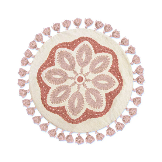 Crane Baby Parker Mandala Round Pillow