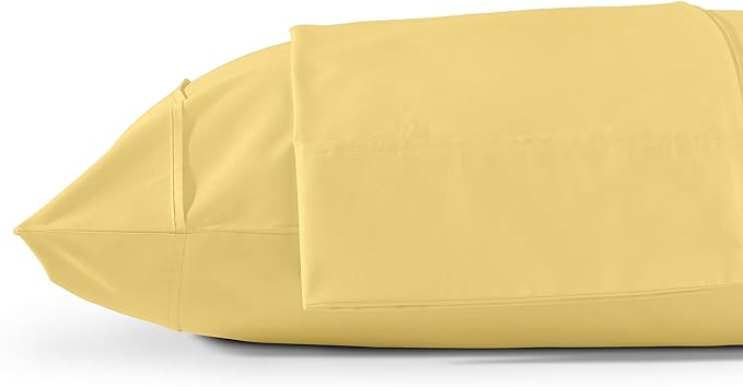 100% Cotton Percale Pillowcases Queen Size, White, 2 Pieces of Pillow Case, Crisp