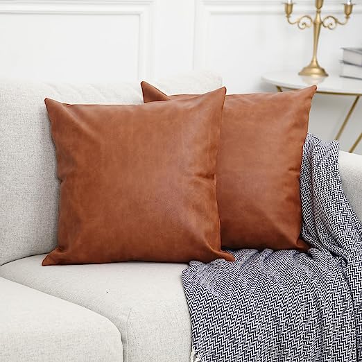 Boho Throw Pillow Covers 18 x 18 Set of 4 - Modern Stripe Geometric Farmhouse Decorative Pillow Cover Sets for Pillows