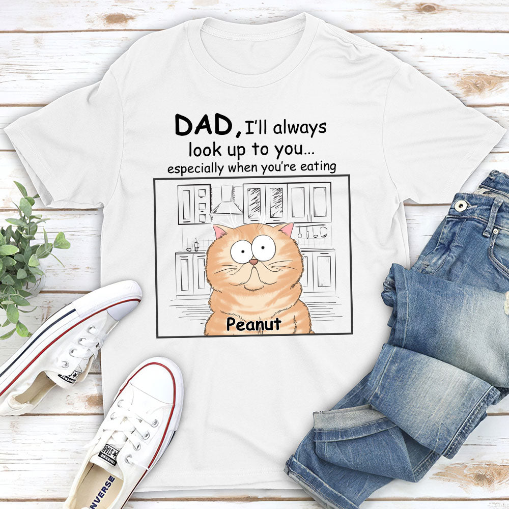 Cats Look Up To You - Personalized Custom Premium T-shirt
