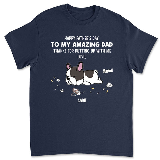 Dog Thanks For Dad 3 - Personalized Custom Unisex T-shirt