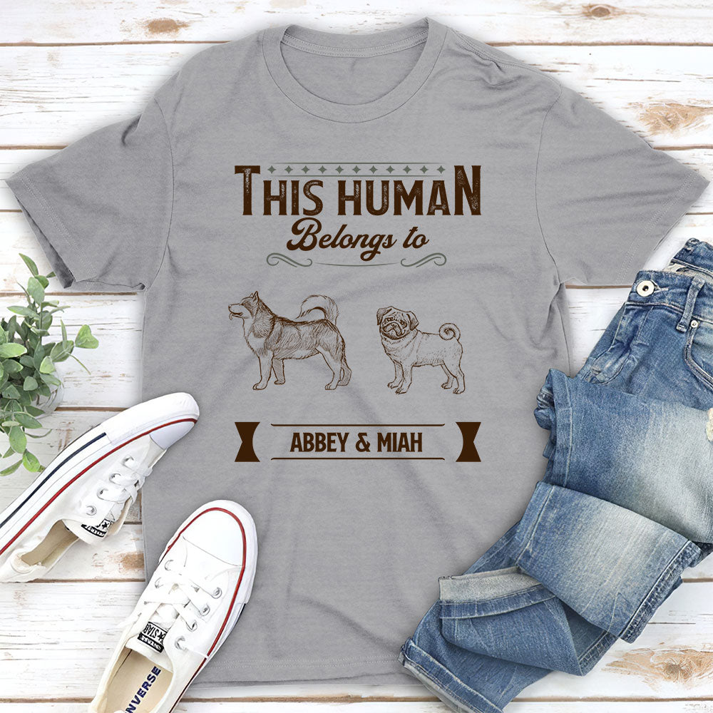 Belongs To Dog - Personalized Custom Premium T-shirt