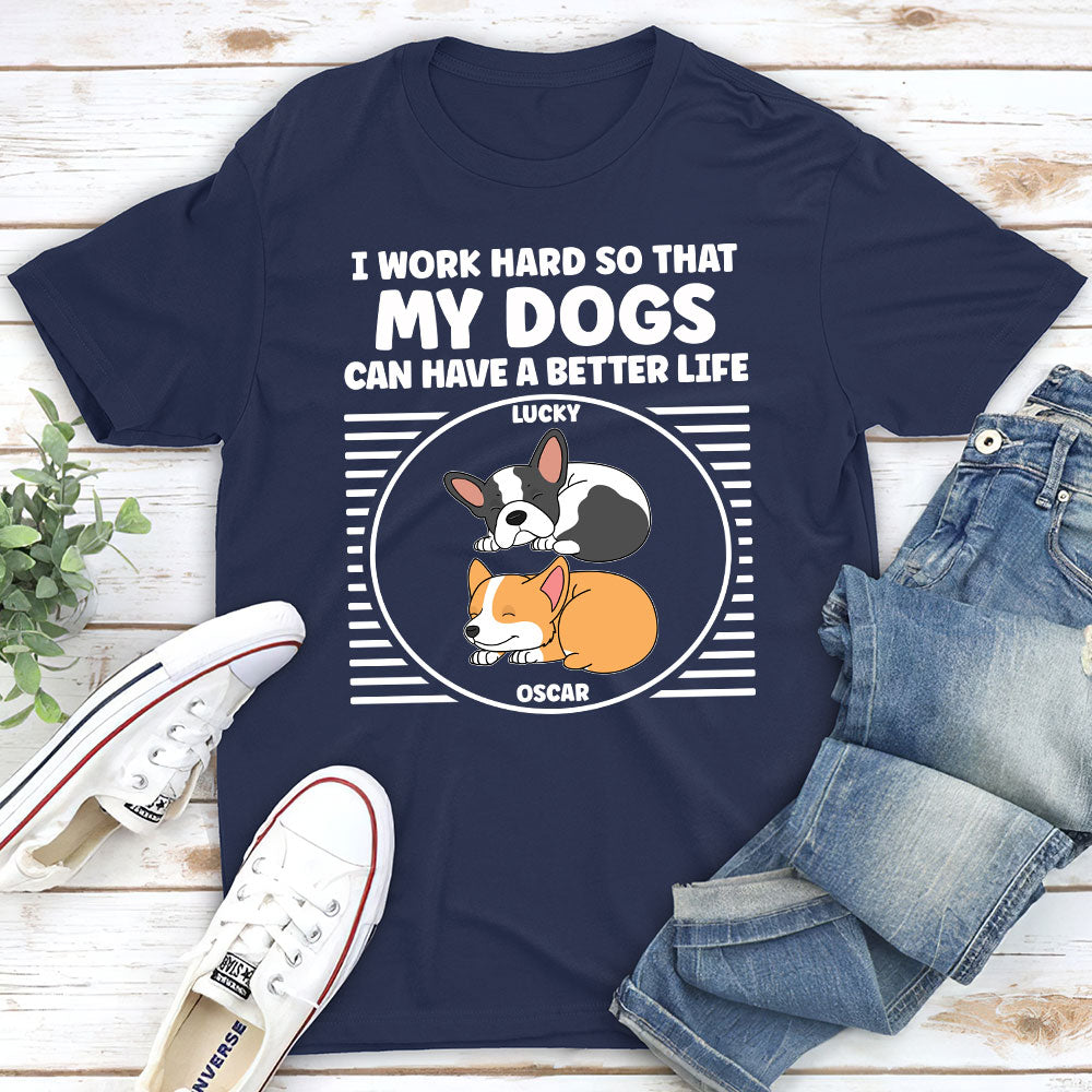 Work Hard For My Kids - Personalized Custom Unisex T-shirt