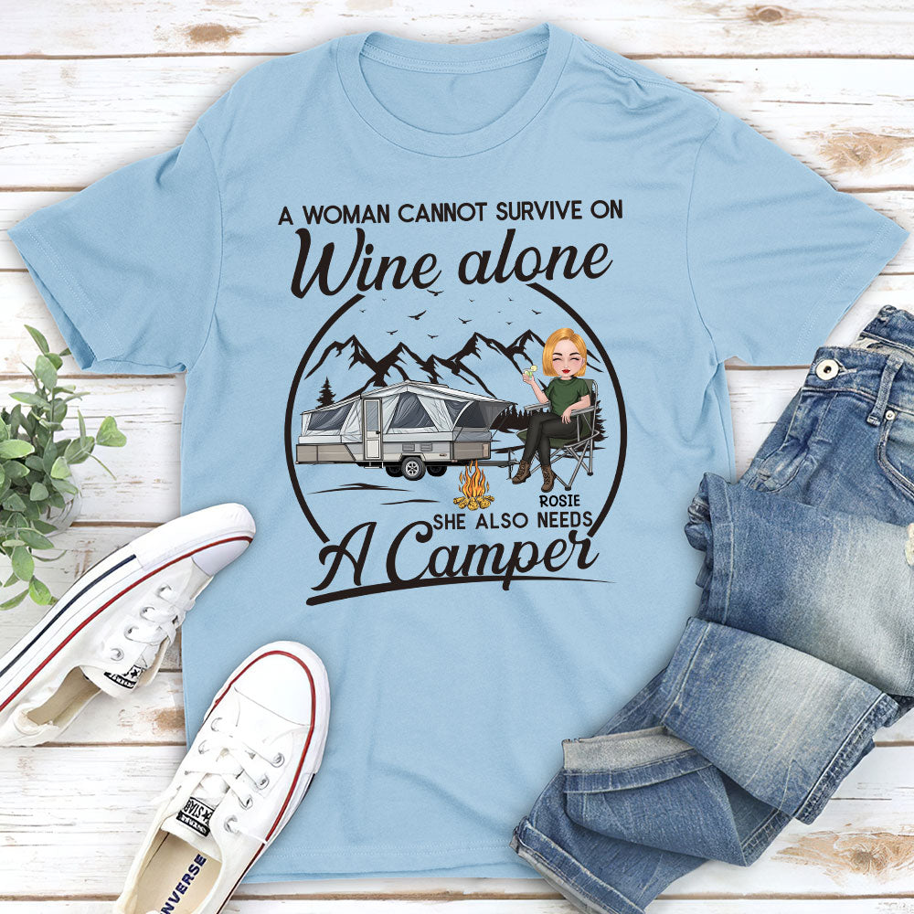 Wine Alone - Personalized Custom Unisex T-shirt