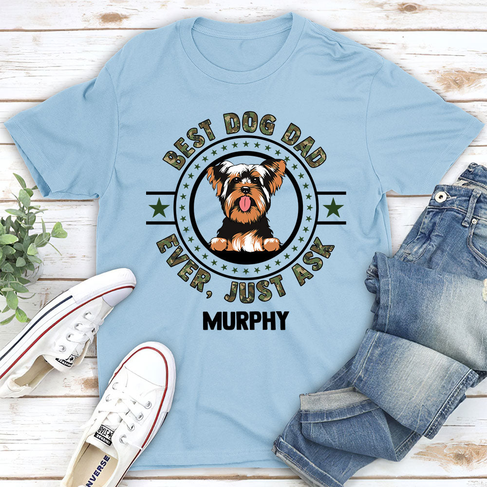 Circle Dog Dad - Personalized Custom Unisex T-shirt