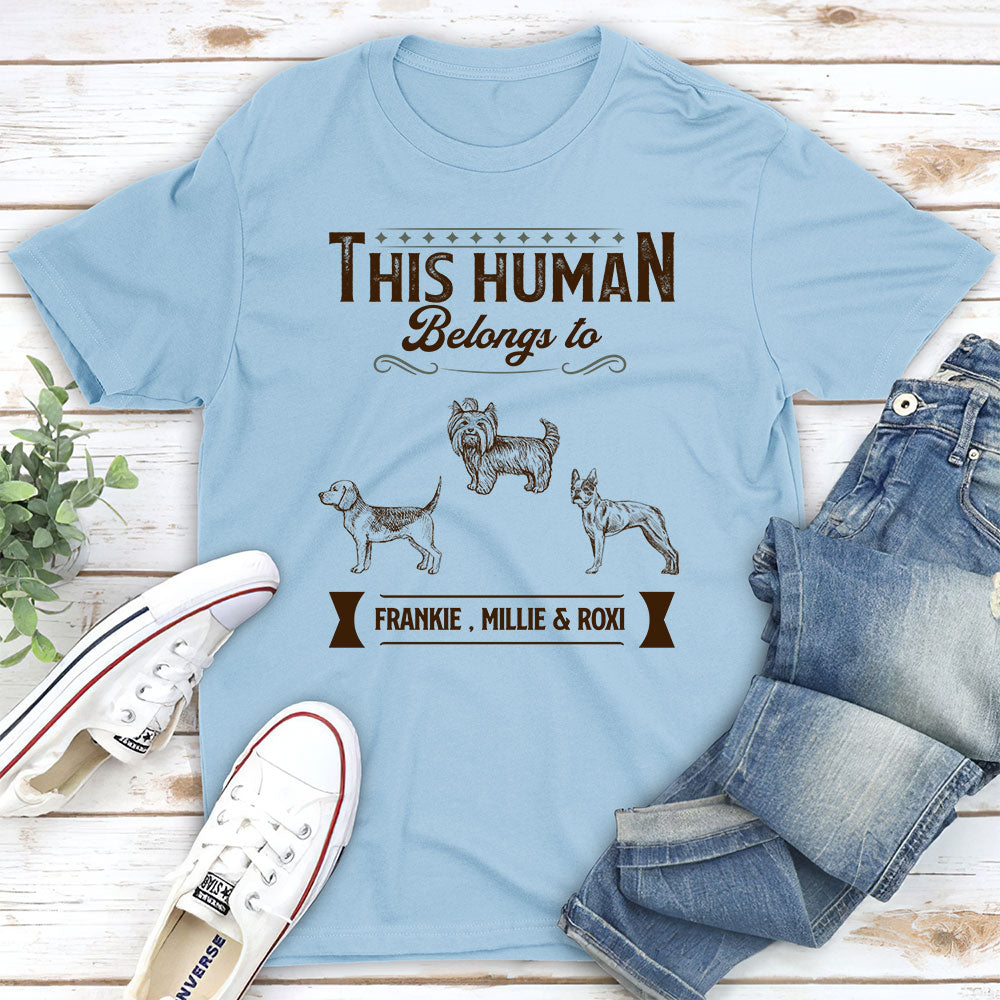 Belongs To Dog - Personalized Custom Premium T-shirt